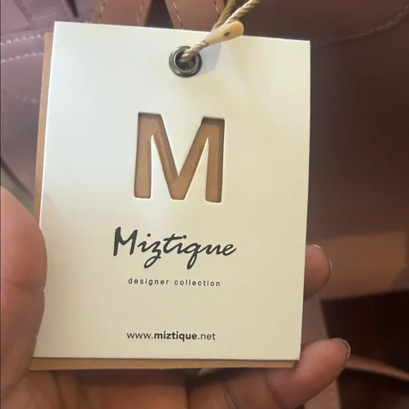 Miztique Blush Leather Backpack - Picture 3 of 8